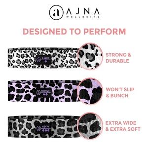 Leopard Print Resistance Bands Set MSRP $30